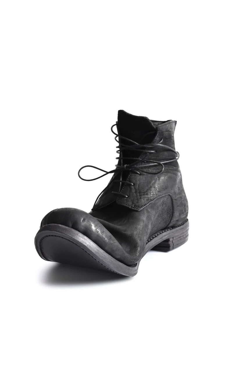 prtl x 4R4s exclusive 6Hole Laced Boots / CordovanSplit "No2-1" (BLACK) - Image 30