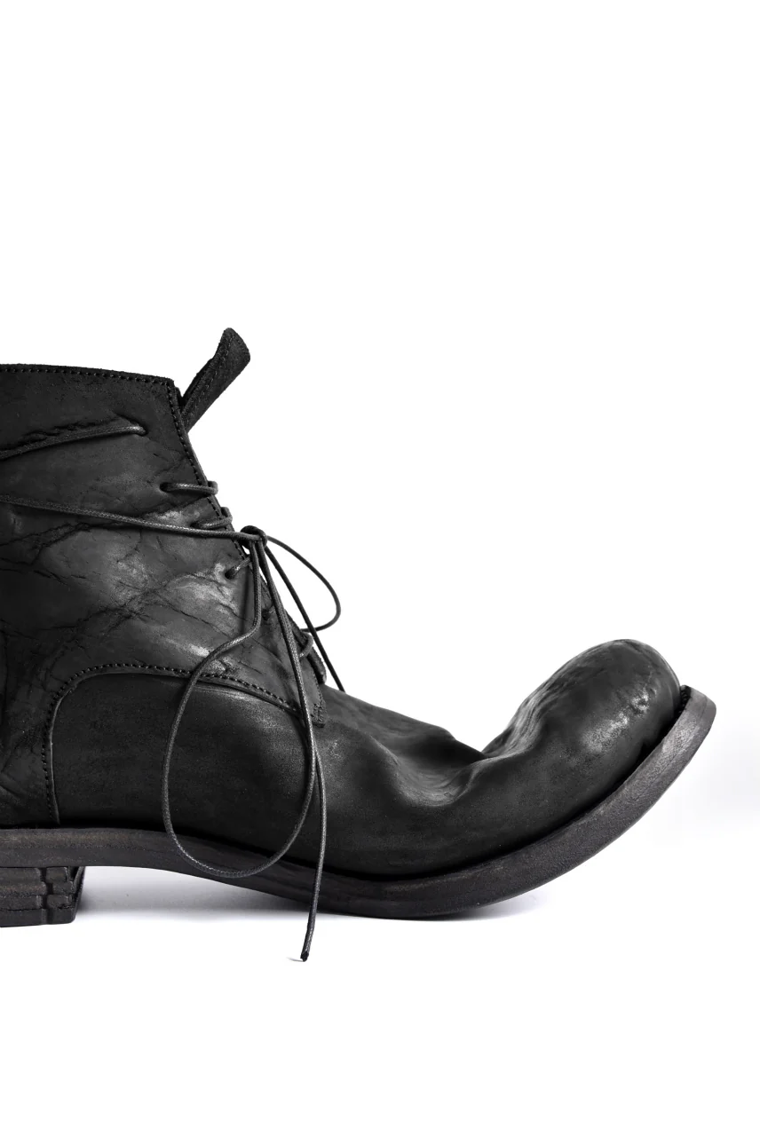 prtl x 4R4s exclusive 6Hole Laced Boots / CordovanSplit "No2-1" (BLACK) - Image 37