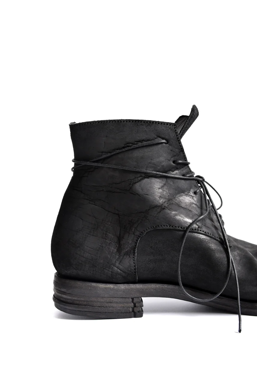 prtl x 4R4s exclusive 6Hole Laced Boots / CordovanSplit "No2-1" (BLACK) - Image 38