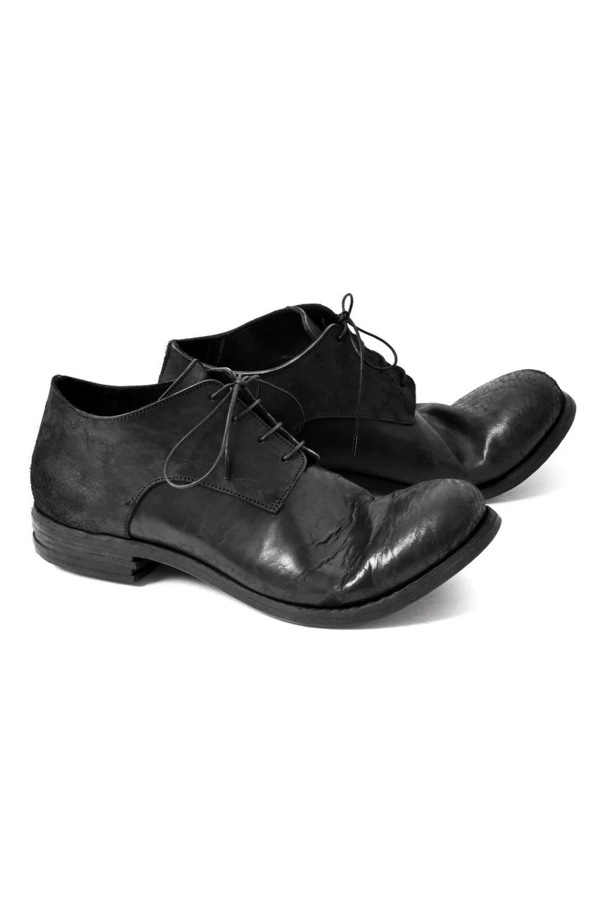 prtl x 4R4s exclusive derby shoes / Cordovan Full grain "No3-5" (BLACK) - Image 12