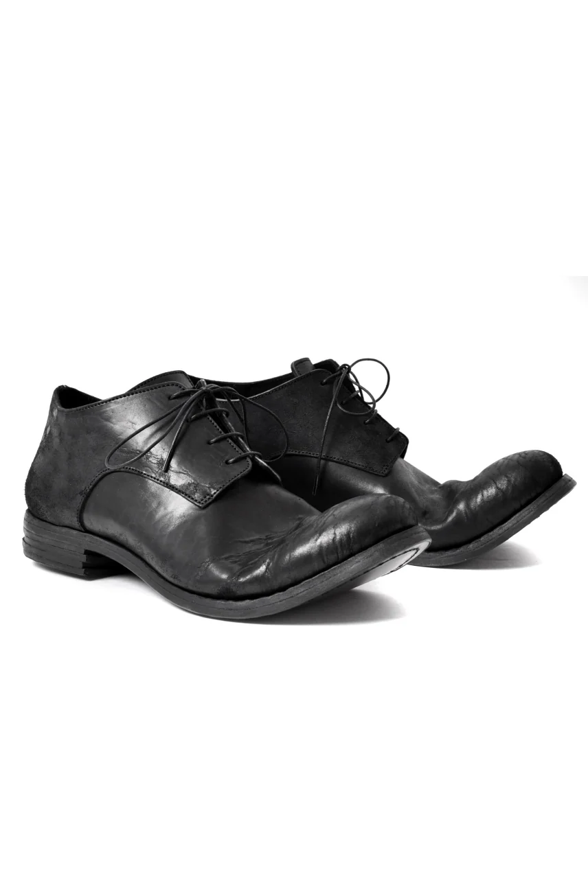 prtl x 4R4s exclusive derby shoes / Cordovan Full grain "No3-5" (BLACK) - Image 13