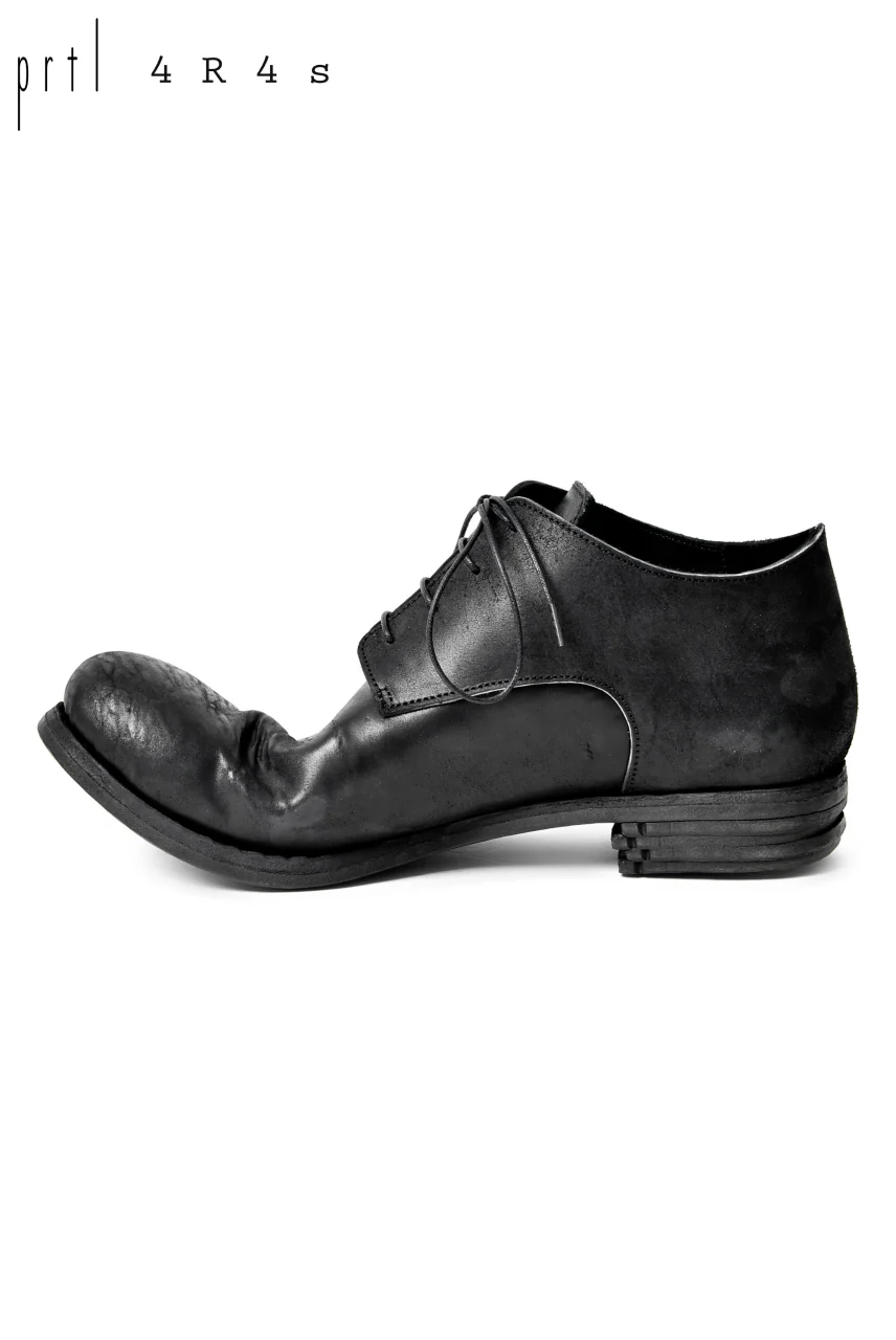prtl x 4R4s exclusive derby shoes / Cordovan Full grain "No3-5" (BLACK) - Image 17