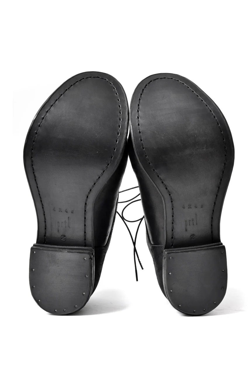 prtl x 4R4s exclusive derby shoes / Cordovan Full grain "No3-5" (BLACK) - Image 20