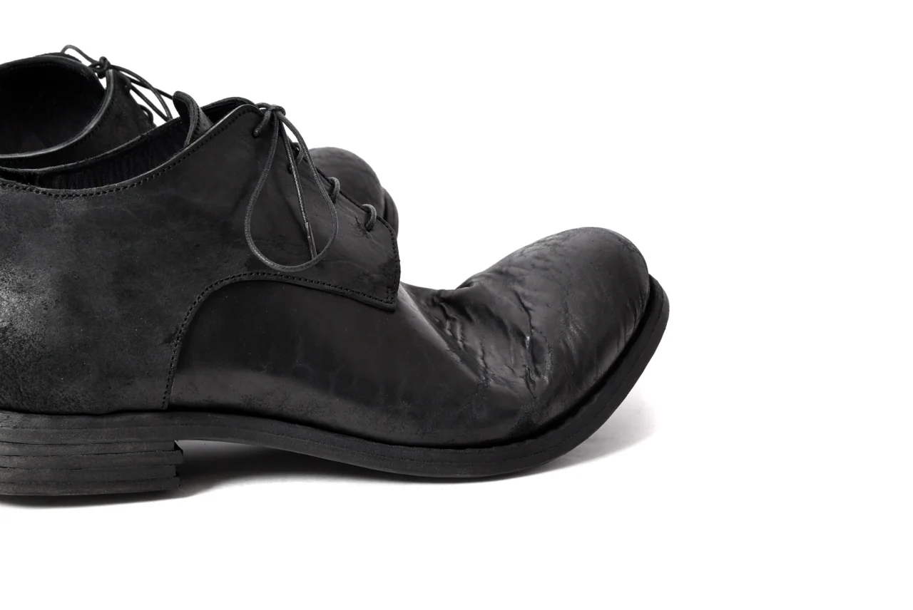 prtl x 4R4s exclusive derby shoes / Cordovan Full grain "No3-5" (BLACK) - Image 35