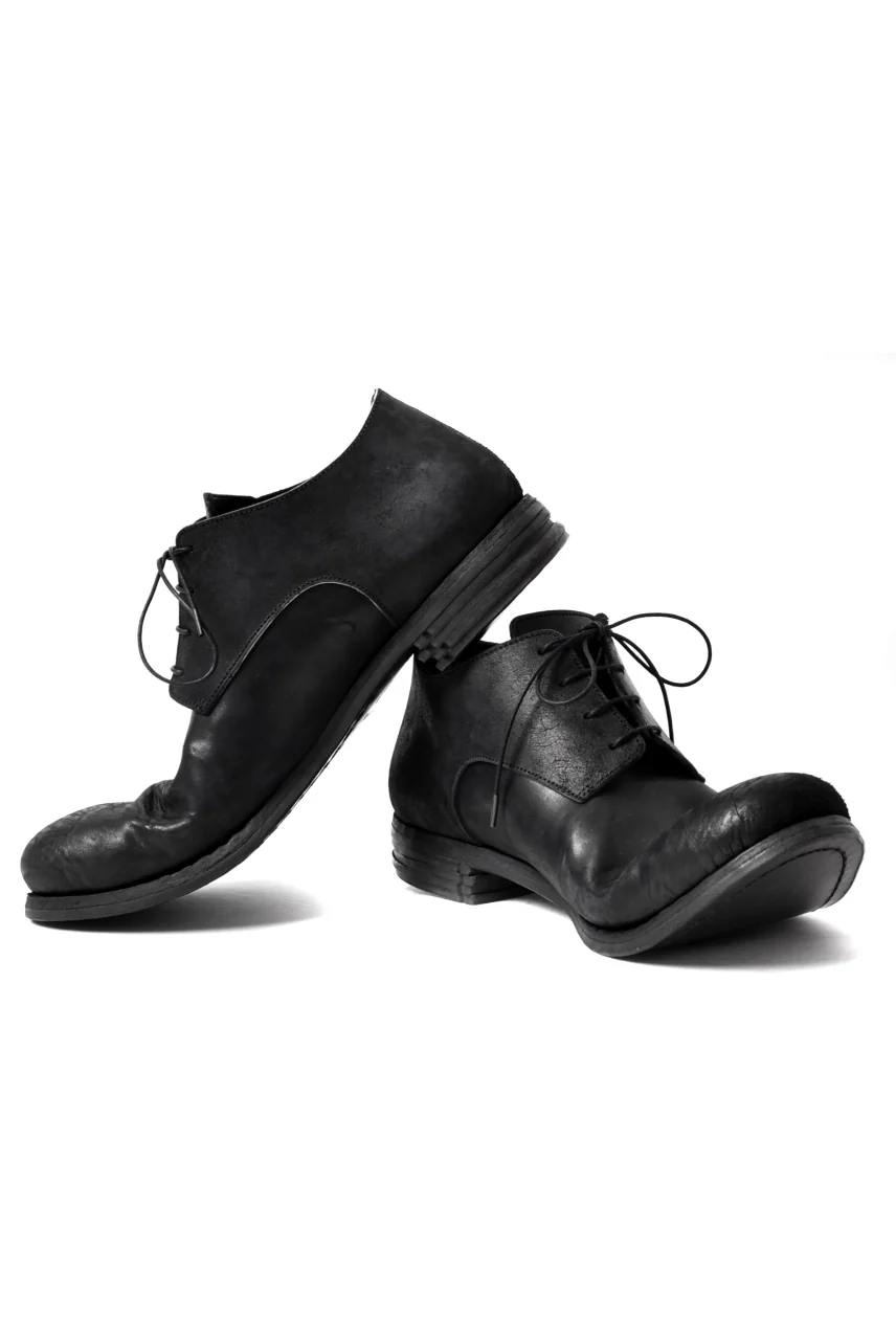 prtl x 4R4s exclusive derby shoes / Cordovan Full grain "No3-5" (BLACK) - Image 9