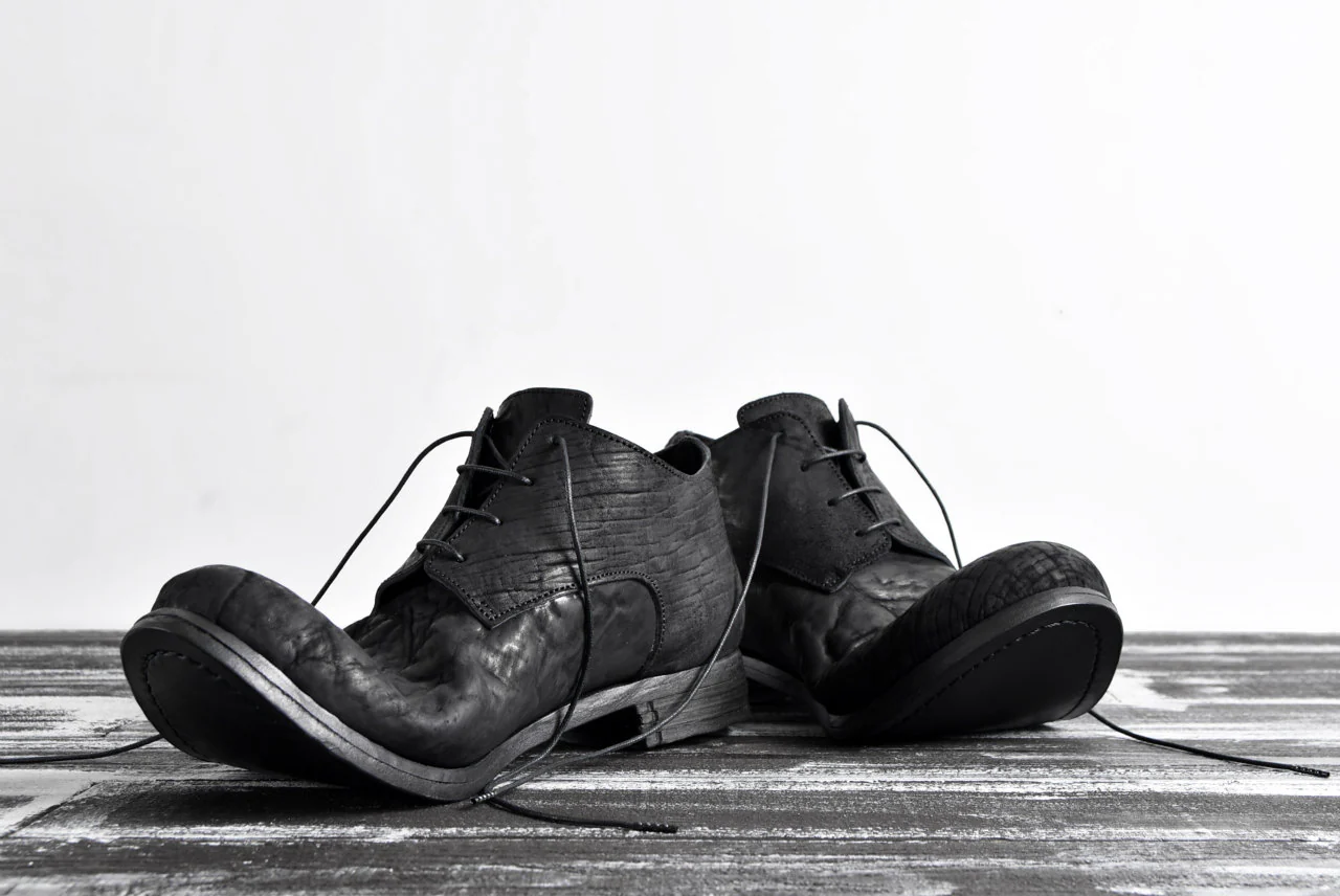 prtl x 4R4s exclusive Derby Shoes / CordovanSplit "No3-1M" (BLACK) - Image 35