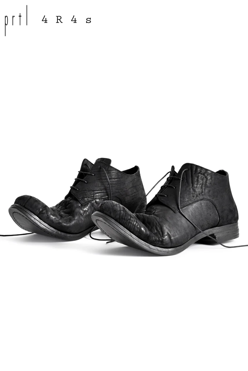 prtl x 4R4s exclusive Derby Shoes / CordovanSplit "No3-1M" (BLACK) - Image 5