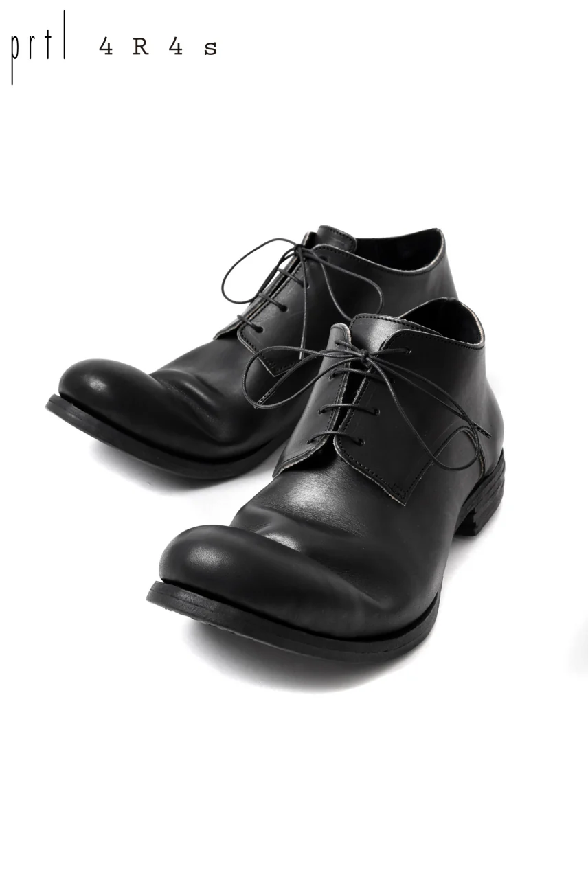 prtl x 4R4s exclusive derby shoes / Harness No Glaze Leather "No3-6" (BLACK)