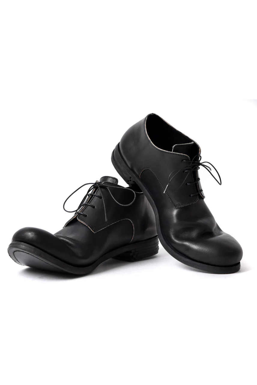 prtl x 4R4s exclusive derby shoes / Harness No Glaze Leather "No3-6" (BLACK) - Image 12