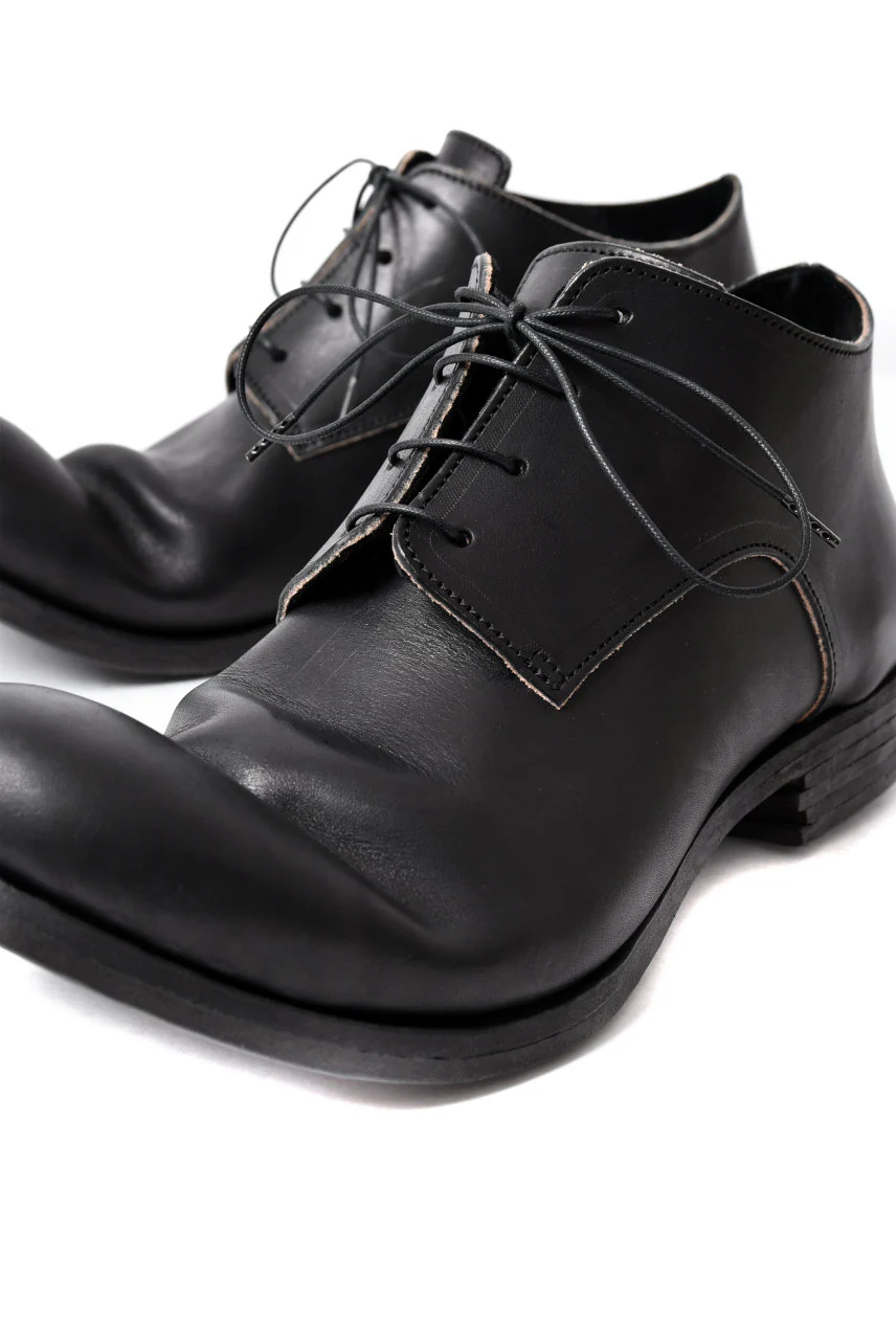 prtl x 4R4s exclusive derby shoes / Harness No Glaze Leather "No3-6" (BLACK) - Image 16