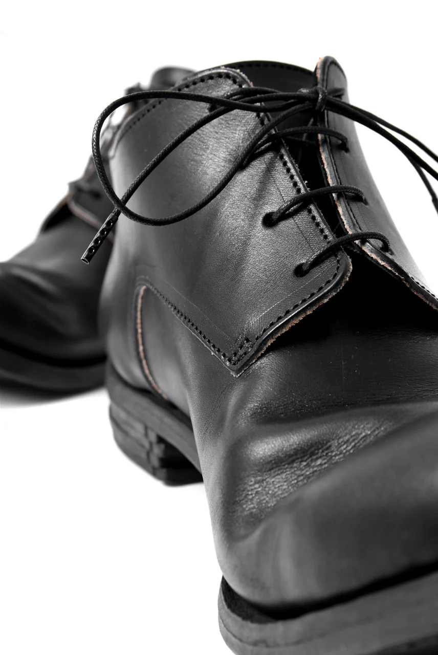 prtl x 4R4s exclusive derby shoes / Harness No Glaze Leather "No3-6" (BLACK) - Image 17