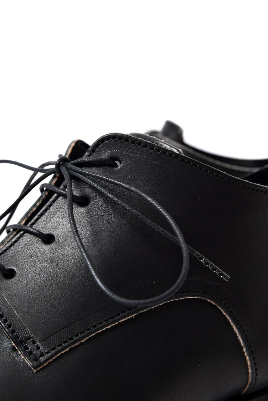 prtl x 4R4s exclusive derby shoes / Harness No Glaze Leather "No3-6" (BLACK) - Image 20