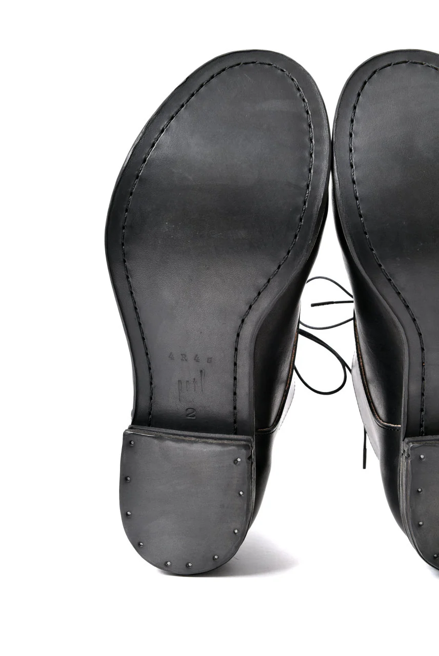 prtl x 4R4s exclusive derby shoes / Harness No Glaze Leather "No3-6" (BLACK) - Image 24