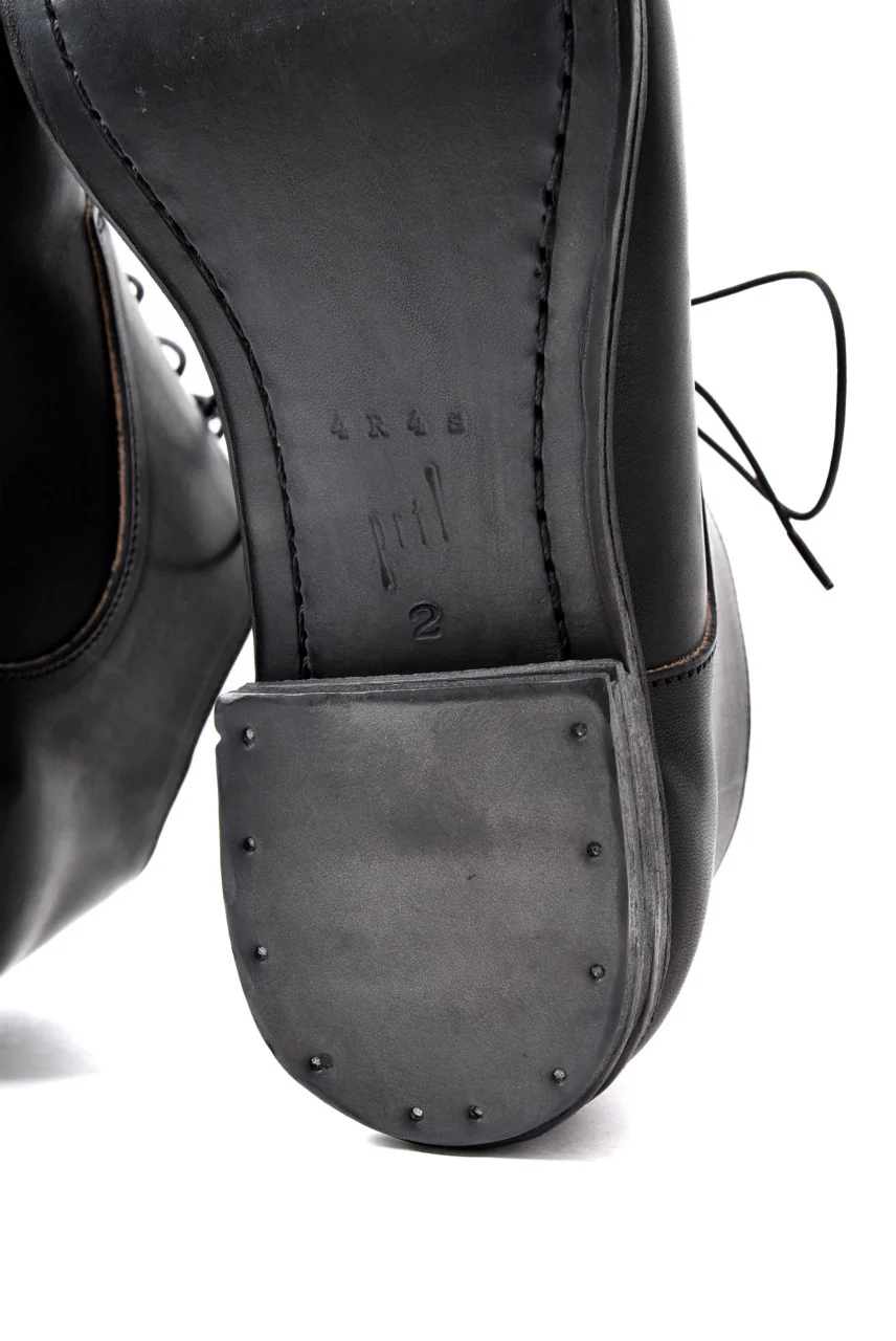 prtl x 4R4s exclusive derby shoes / Harness No Glaze Leather "No3-6" (BLACK) - Image 25