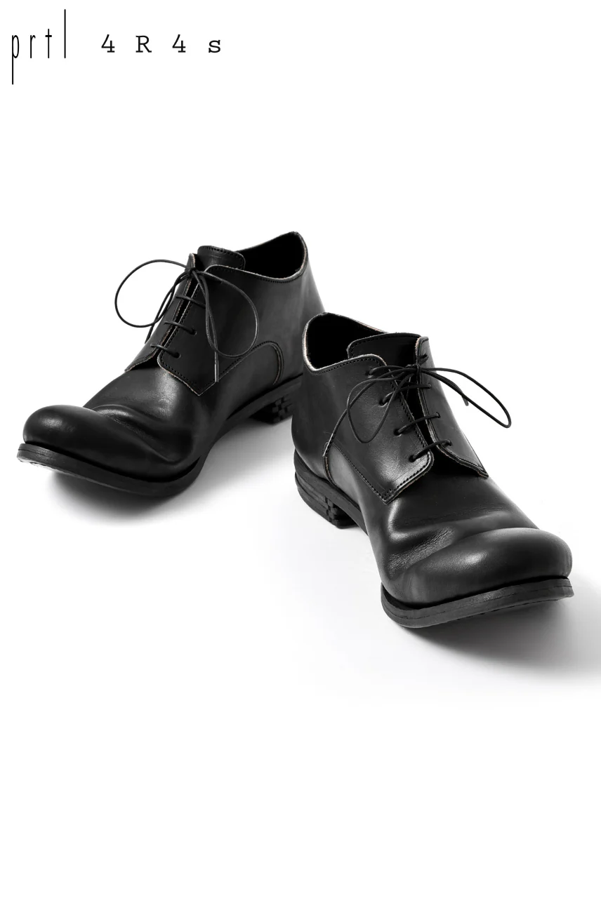 prtl x 4R4s exclusive derby shoes / Harness No Glaze Leather "No3-6" (BLACK) - Image 28