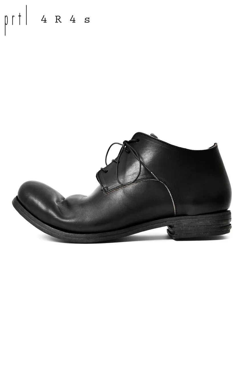 prtl x 4R4s exclusive derby shoes / Harness No Glaze Leather "No3-6" (BLACK) - Image 29