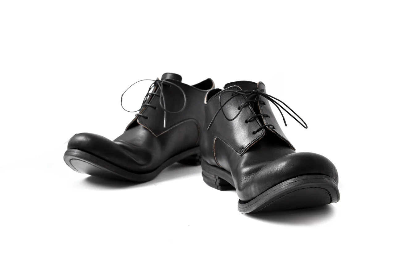 prtl x 4R4s exclusive derby shoes / Harness No Glaze Leather "No3-6" (BLACK) - Image 39