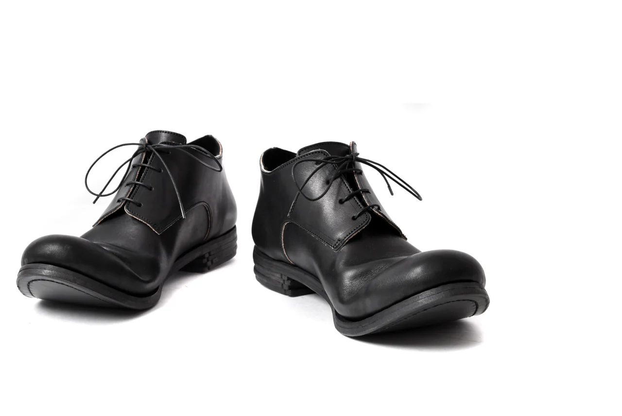 prtl x 4R4s exclusive derby shoes / Harness No Glaze Leather "No3-6" (BLACK) - Image 40