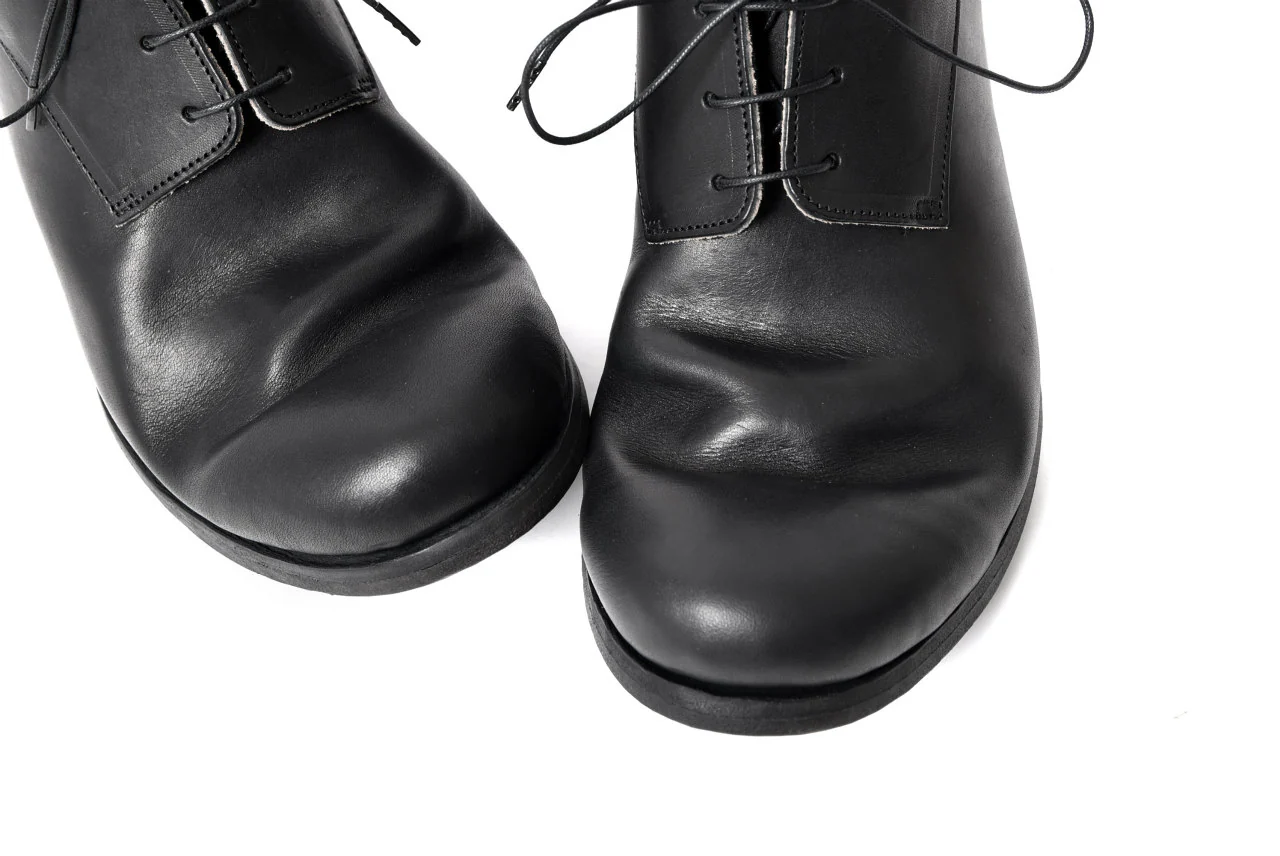prtl x 4R4s exclusive derby shoes / Harness No Glaze Leather "No3-6" (BLACK) - Image 44