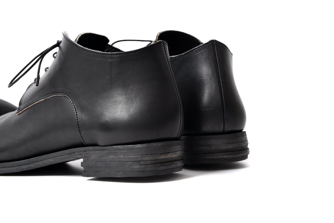 prtl x 4R4s exclusive derby shoes / Harness No Glaze Leather "No3-6" (BLACK) - Image 45