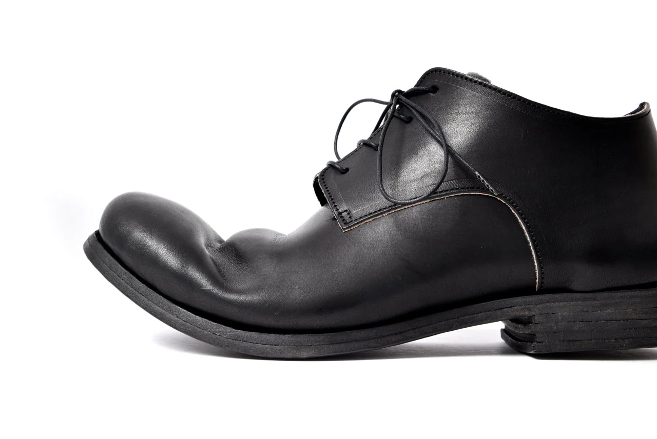 prtl x 4R4s exclusive derby shoes / Harness No Glaze Leather "No3-6" (BLACK) - Image 46