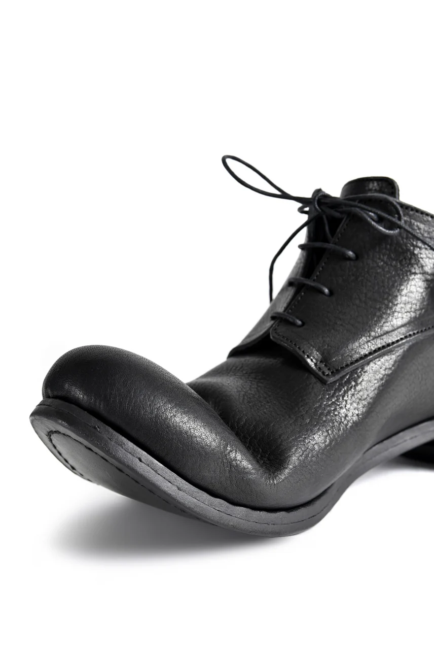 prtl x 4R4s exclusive Derby Shoes / Waxy Steer "No 3-2M" (BLACK) - Image 14