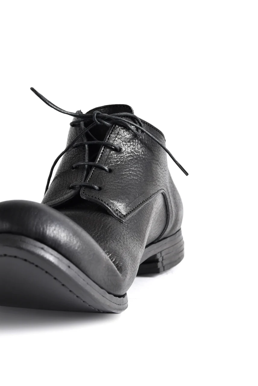 prtl x 4R4s exclusive Derby Shoes / Waxy Steer "No 3-2M" (BLACK) - Image 17