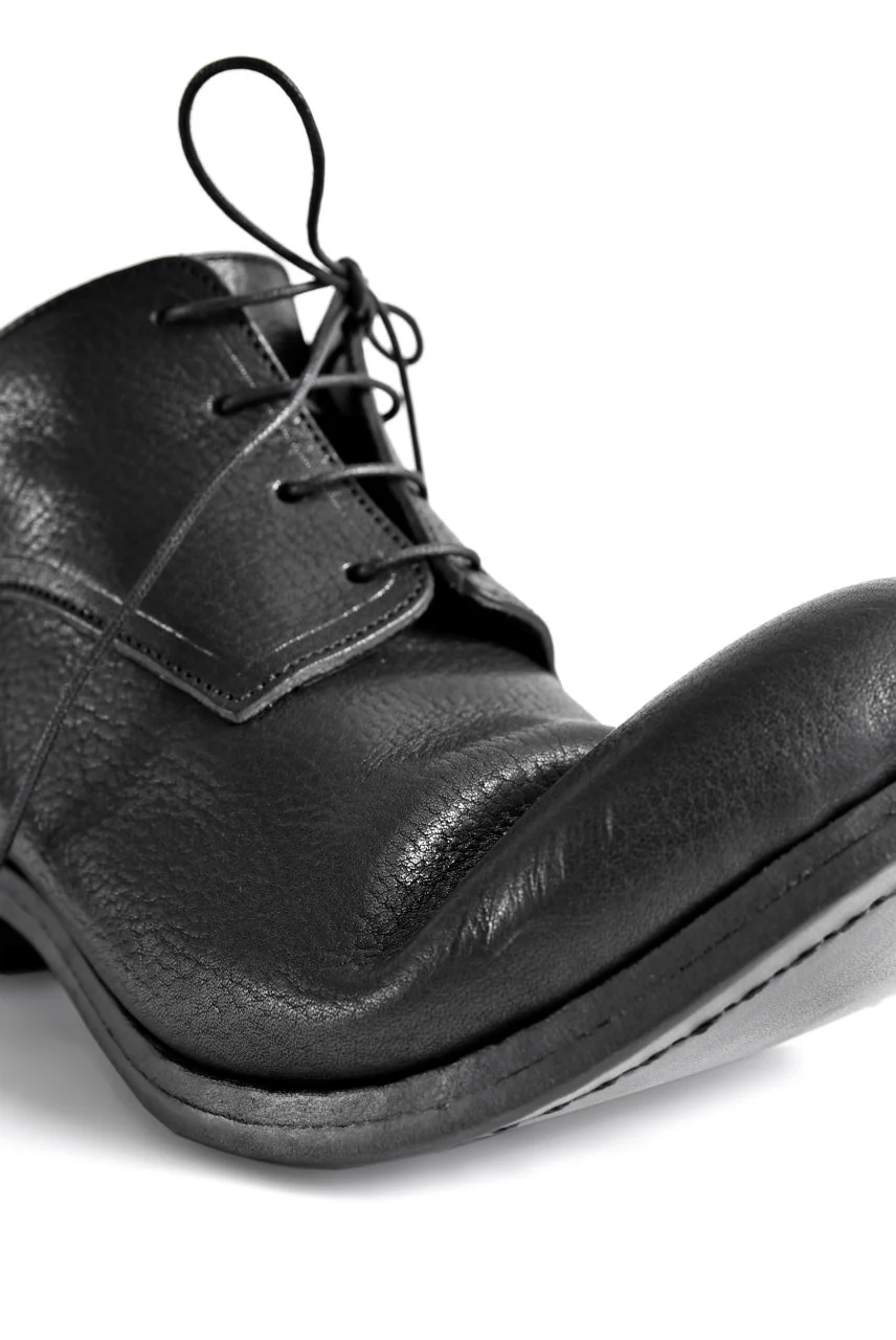 prtl x 4R4s exclusive Derby Shoes / Waxy Steer "No 3-2M" (BLACK) - Image 20