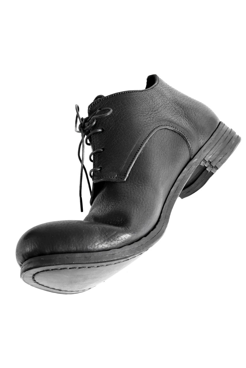 prtl x 4R4s exclusive Derby Shoes / Waxy Steer "No 3-2M" (BLACK) - Image 24