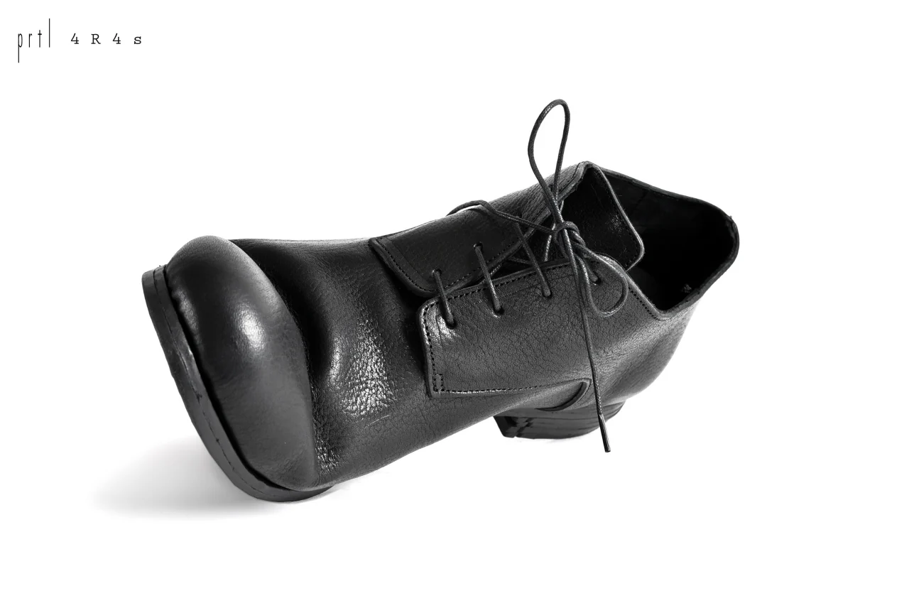 prtl x 4R4s exclusive Derby Shoes / Waxy Steer "No 3-2M" (BLACK) - Image 31