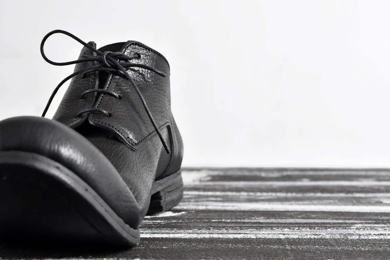 prtl x 4R4s exclusive Derby Shoes / Waxy Steer "No 3-2M" (BLACK) - Image 38