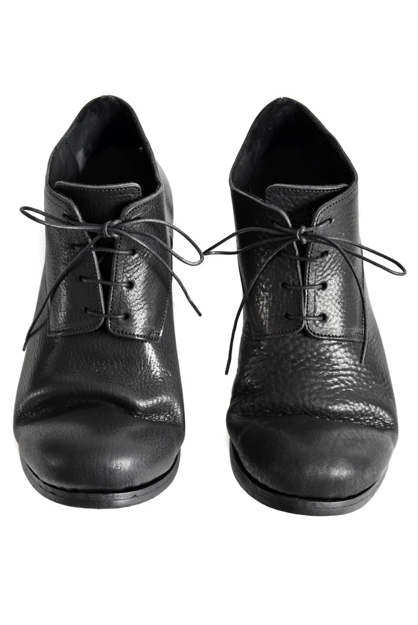 prtl x 4R4s exclusive Derby Shoes / Waxy Steer "No 3-2M" (BLACK) - Image 7