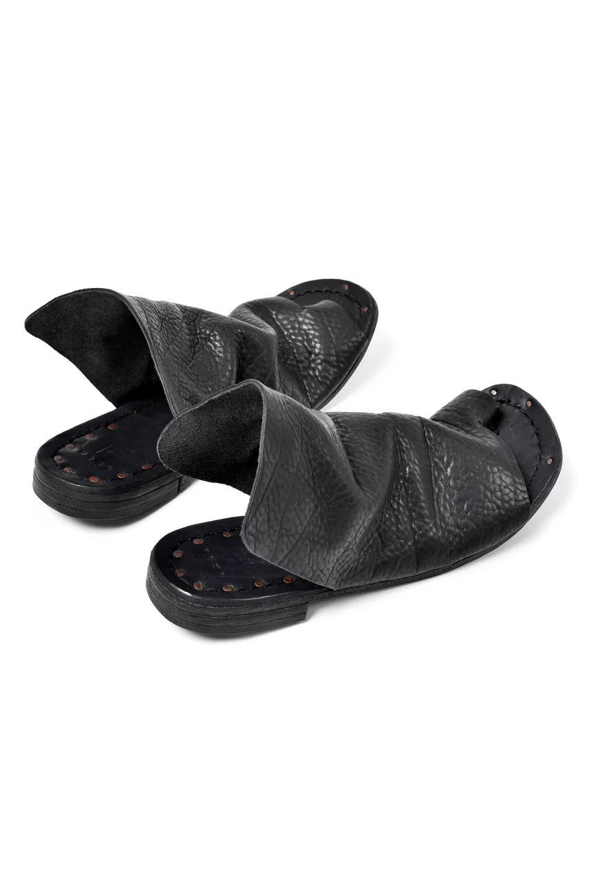 prtl x 4R4s exclusive Steer Leather Thong Sandal (BLACK) - Image 10