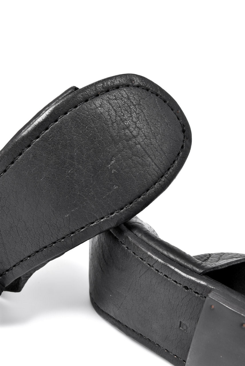 prtl x 4R4s exclusive Steer Leather Thong Sandal (BLACK) - Image 20