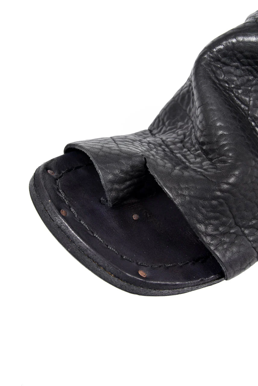 prtl x 4R4s exclusive Steer Leather Thong Sandal (BLACK) - Image 31