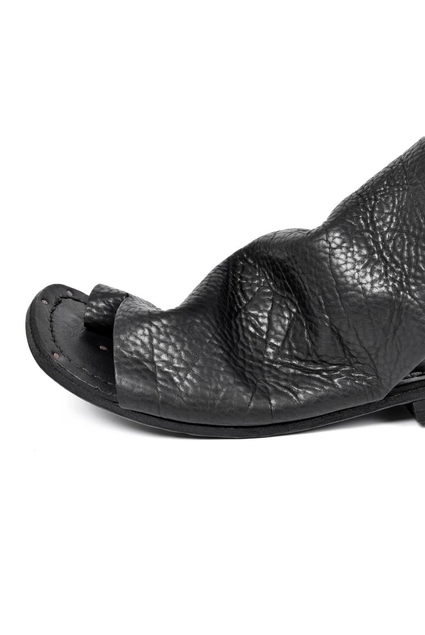 prtl x 4R4s exclusive Steer Leather Thong Sandal (BLACK) - Image 37