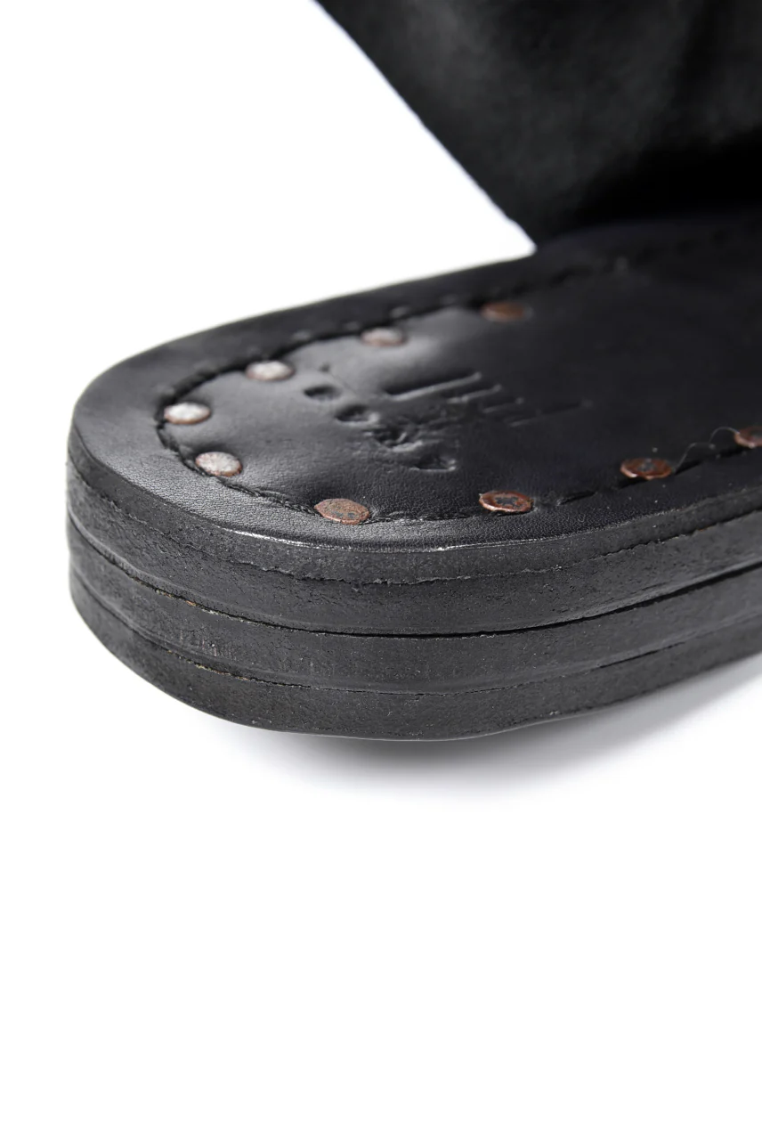 prtl x 4R4s exclusive Steer Leather Thong Sandal (BLACK) - Image 46