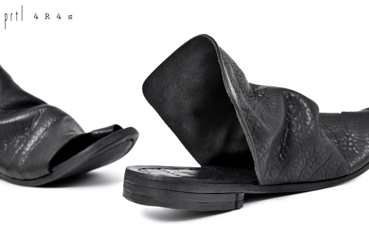 prtl x 4R4s exclusive Steer Leather Thong Sandal (BLACK) - Image 49