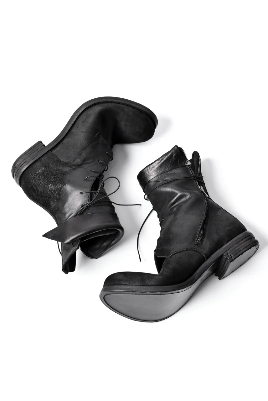 prtl x 4R4s exclusive Twisted Lace Boots / Cordovan full grain "No4-5" (BLACK) - Image 16