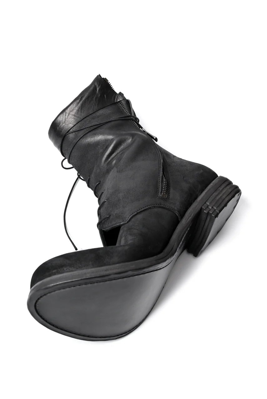 prtl x 4R4s exclusive Twisted Lace Boots / Cordovan full grain "No4-5" (BLACK) - Image 19