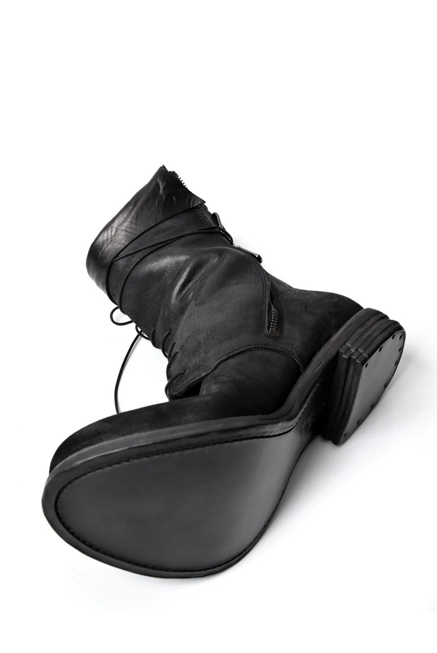 prtl x 4R4s exclusive Twisted Lace Boots / Cordovan full grain "No4-5" (BLACK) - Image 20
