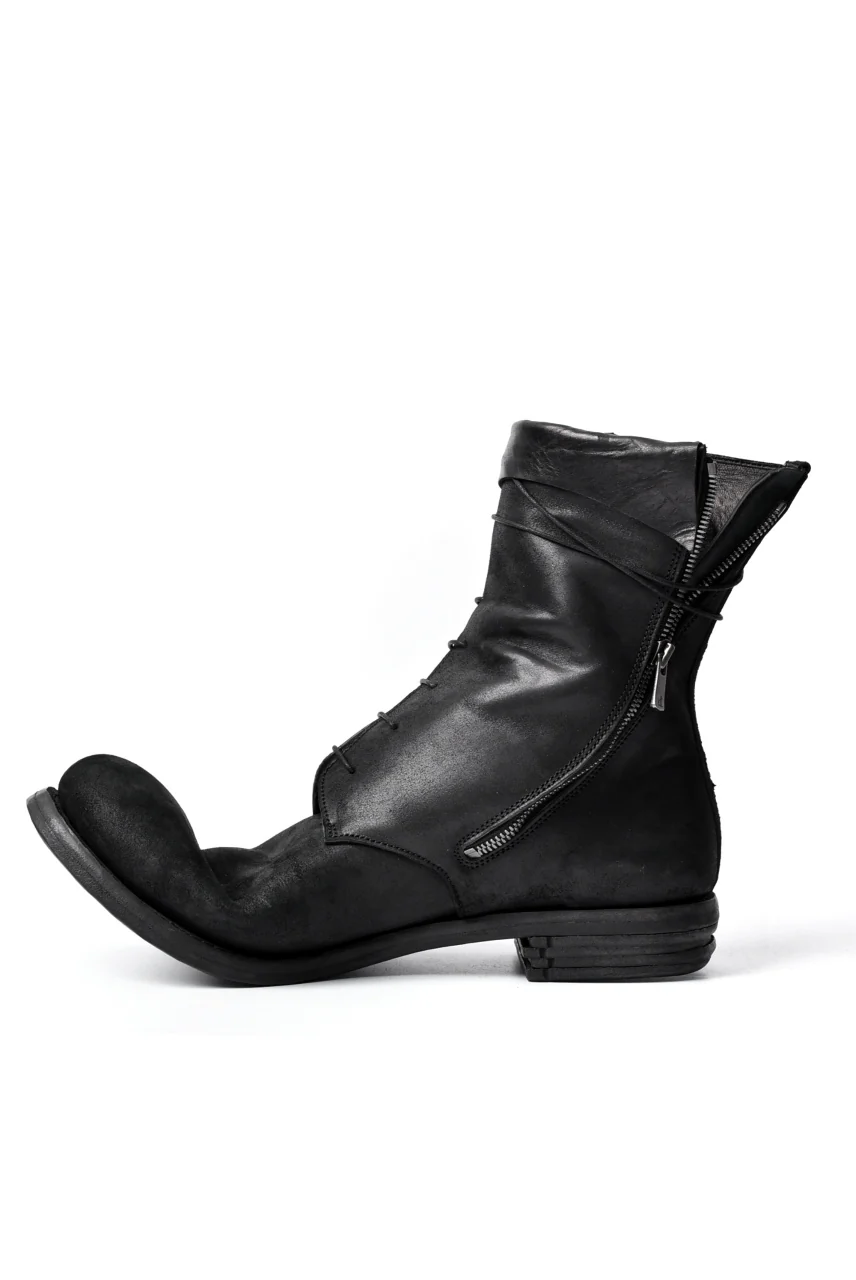 prtl x 4R4s exclusive Twisted Lace Boots / Cordovan full grain "No4-5" (BLACK) - Image 23
