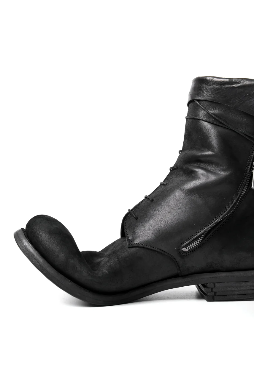 prtl x 4R4s exclusive Twisted Lace Boots / Cordovan full grain "No4-5" (BLACK) - Image 24