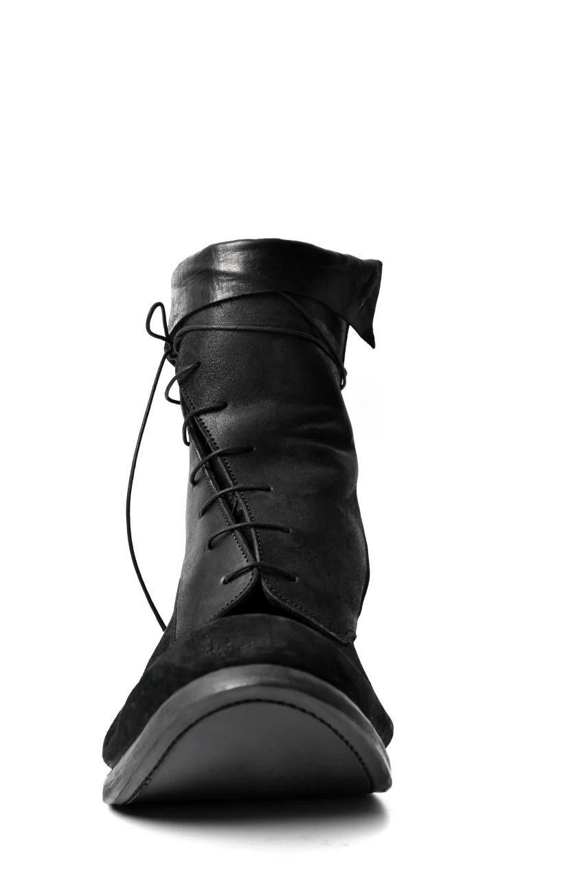 prtl x 4R4s exclusive Twisted Lace Boots / Cordovan full grain "No4-5" (BLACK) - Image 25