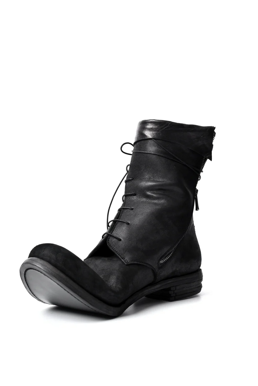 prtl x 4R4s exclusive Twisted Lace Boots / Cordovan full grain "No4-5" (BLACK) - Image 28
