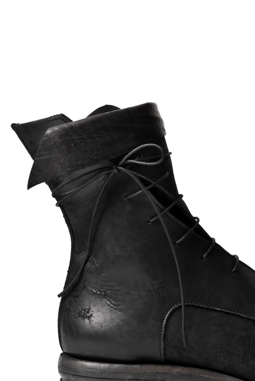 prtl x 4R4s exclusive Twisted Lace Boots / Cordovan full grain "No4-5" (BLACK) - Image 35
