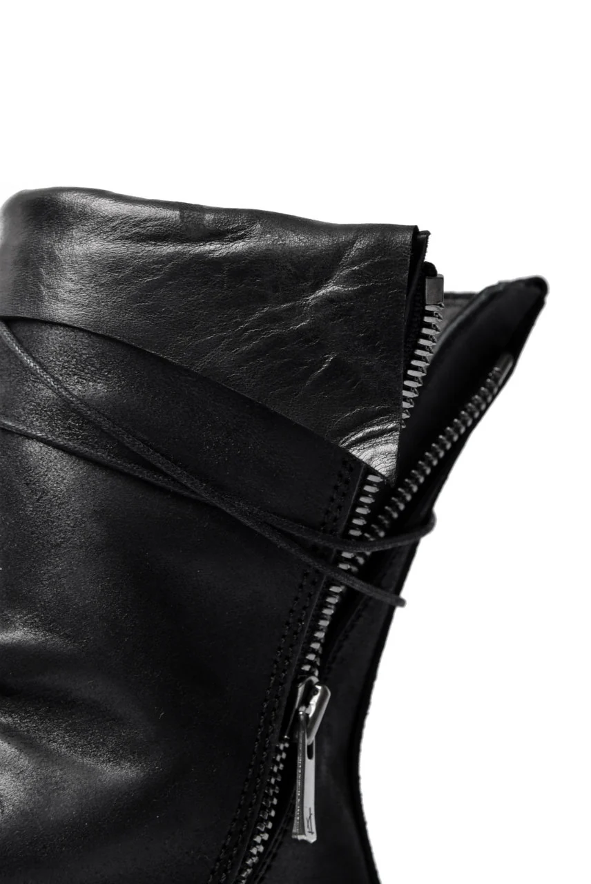 prtl x 4R4s exclusive Twisted Lace Boots / Cordovan full grain "No4-5" (BLACK) - Image 40