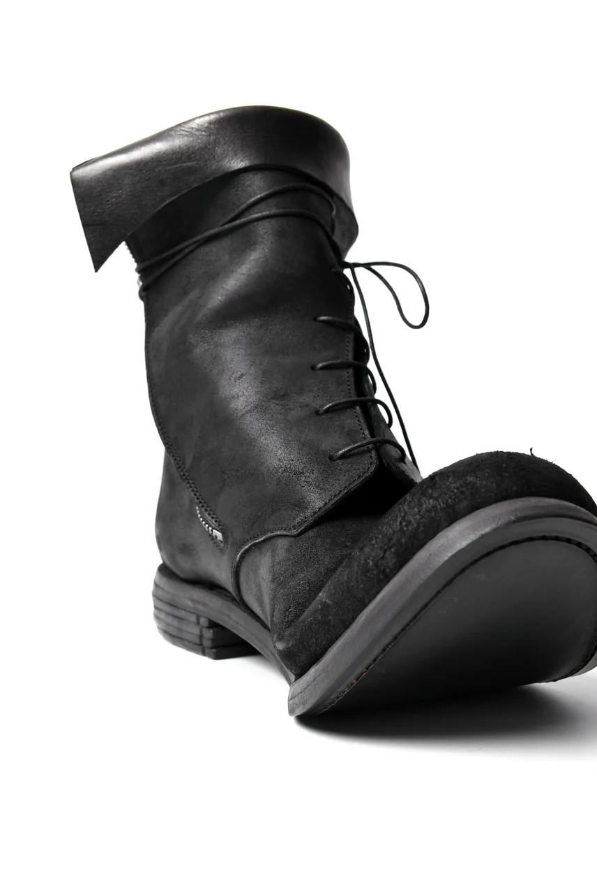 prtl x 4R4s exclusive Twisted Lace Boots / Cordovan full grain "No4-5" (BLACK) - Image 42