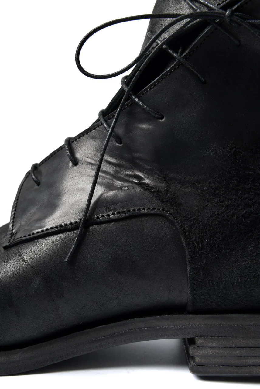 prtl x 4R4s exclusive Twisted Lace Boots / Cordovan full grain "No4-5" (BLACK) - Image 44