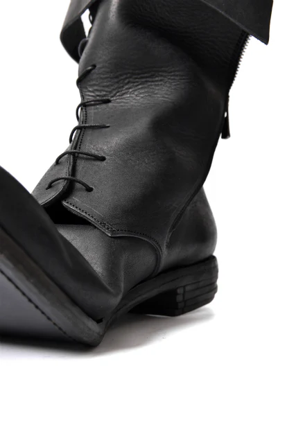 prtl x 4R4s exclusive Twisted Lace Boots / PUEBLO by Badalassi Carlo "No4-4" (BLACK) - Image 32